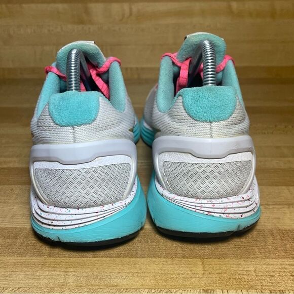 Nike LunarGlide+ 4 marathon 26.2 Stealth White Pink Gray Running Shoes Size 10 - Picture 3 of 7